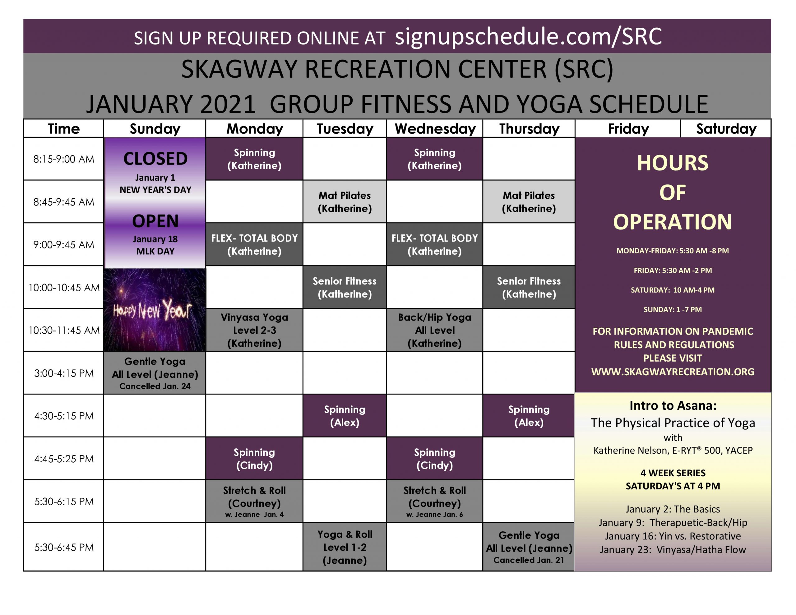 Drexel Rec Center Calendar